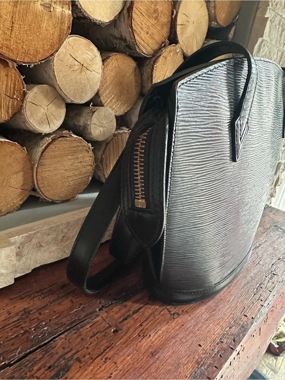 Louis Vuitton Saint Jacques PM Black Epi Leather Tote Bag Made in France